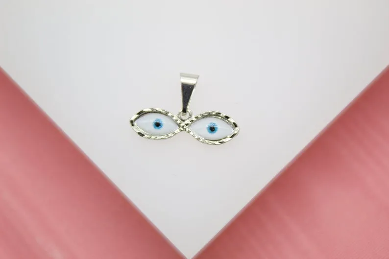 18K Gold Filled Evil Eyes Pendant (A205)