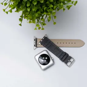 Apple Watch GREY w FANCY BLUE WINDOWPANE overplaid