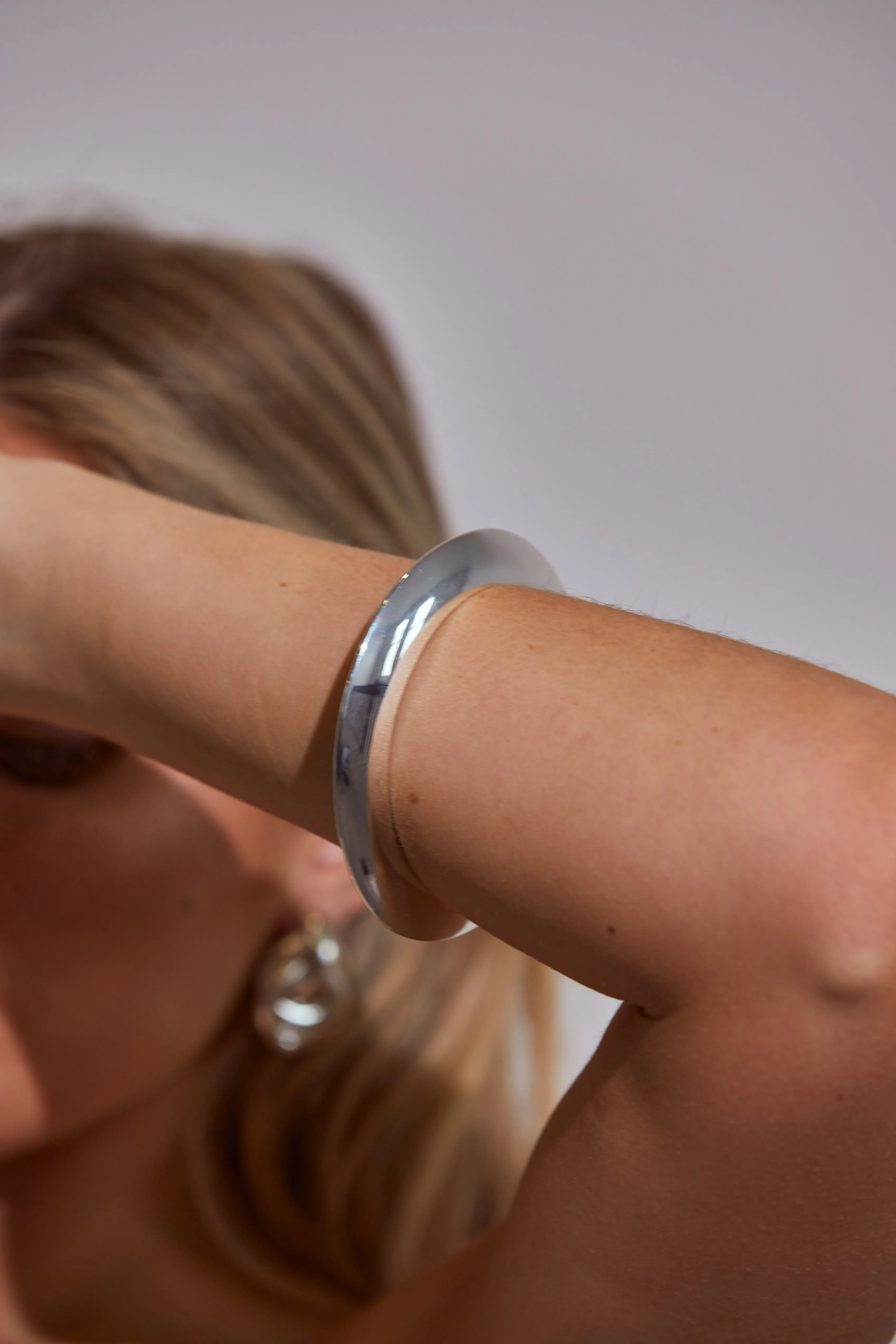 Fast Lane Bangle Silver