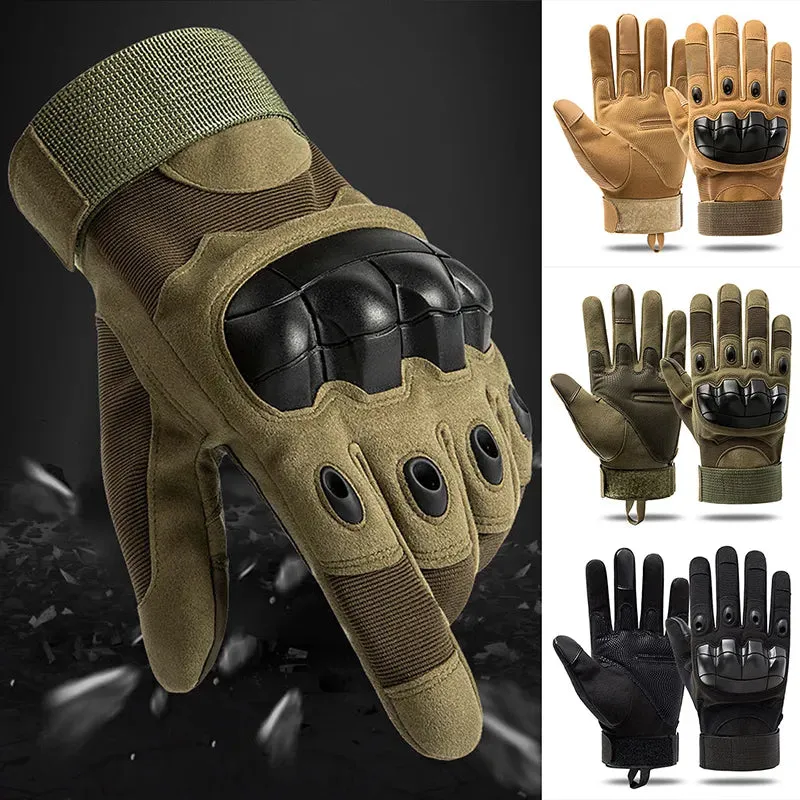 Full Finger Tactical Gloves Hard Shell Microfiber Leather Off-Road Riding MTB Motorcycle Gloves Bike Moto Accessories