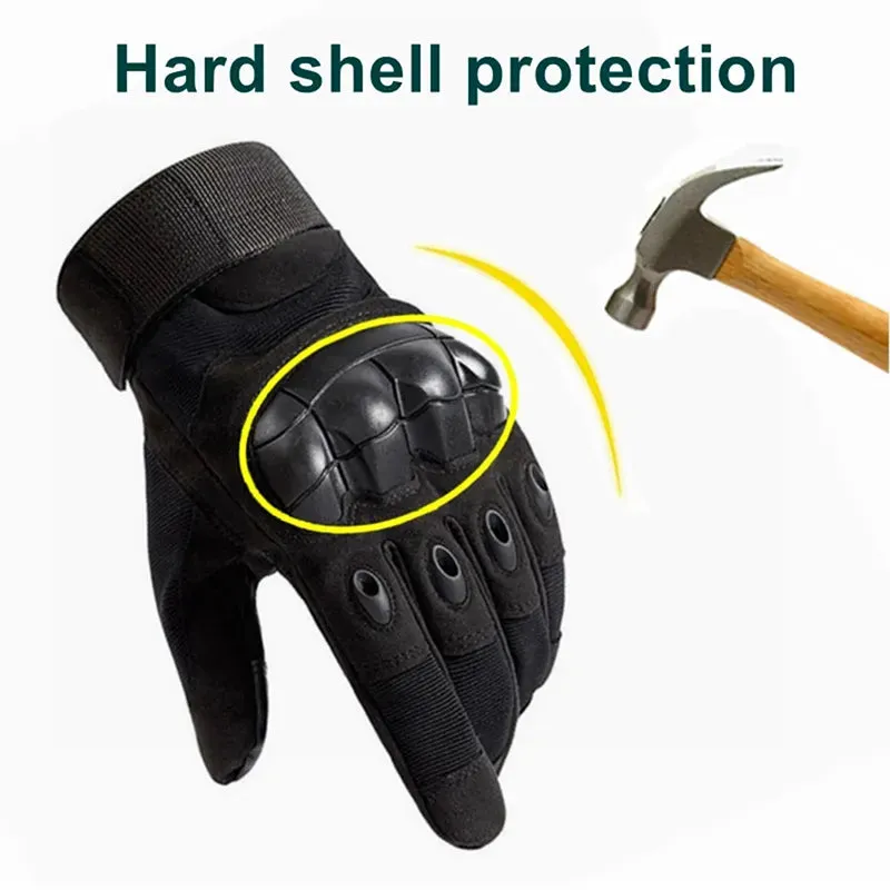 Full Finger Tactical Gloves Hard Shell Microfiber Leather Off-Road Riding MTB Motorcycle Gloves Bike Moto Accessories
