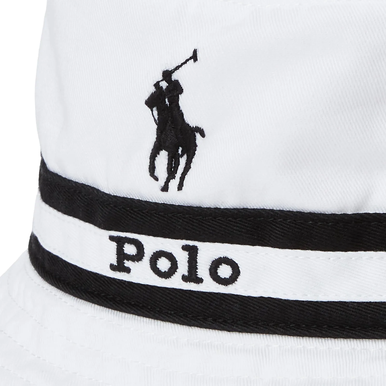 Polo Ralph Lauren - Loft Bucket Hat - White with Black Stripes