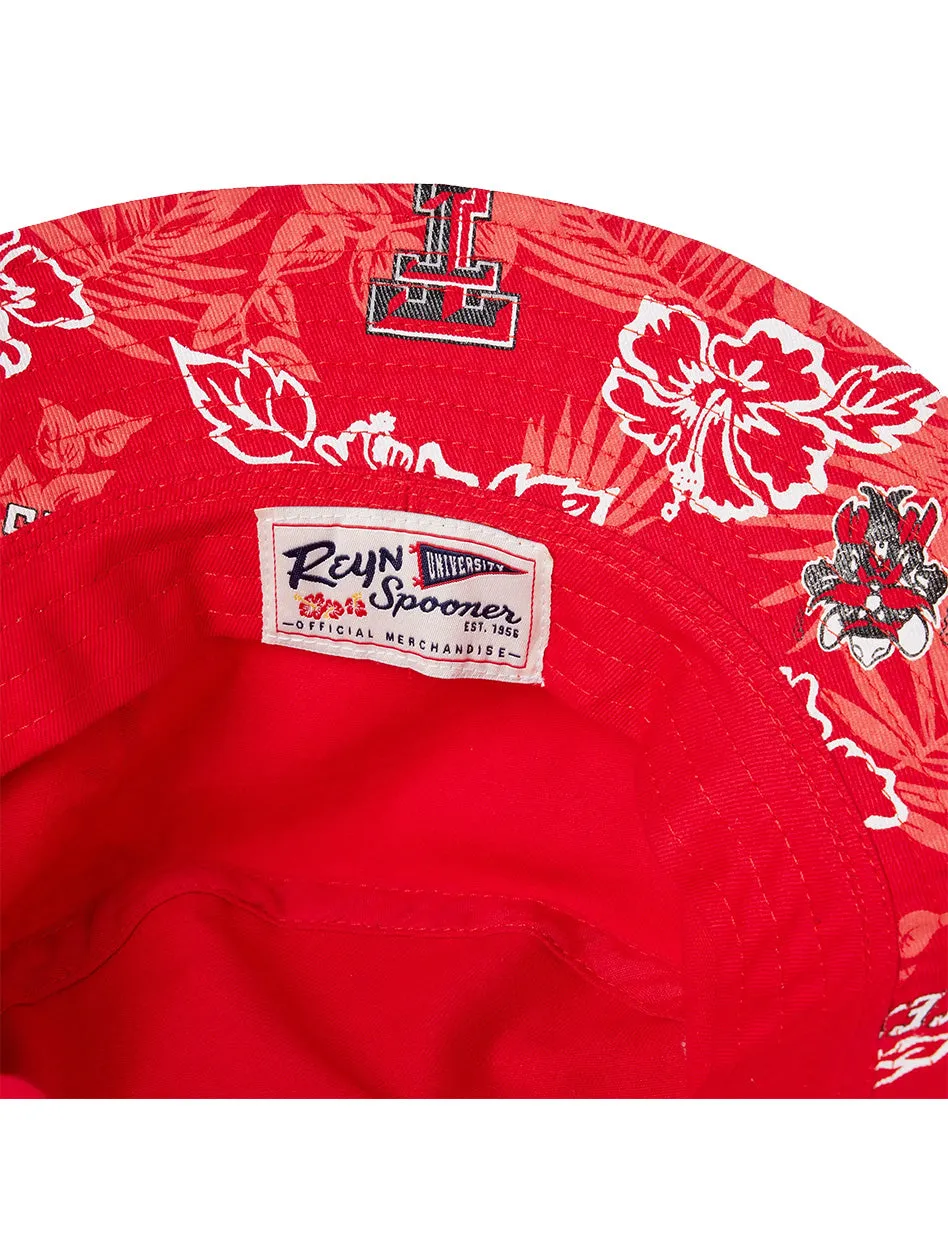 Reyn Spooner Texas Tech All Over Floral Canvas Bucket Hat