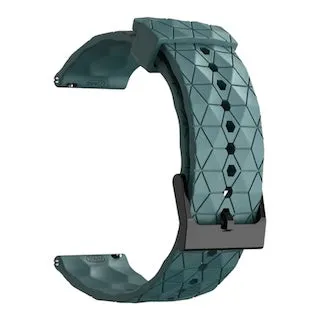 TheHorse 20mm Range compatible Silicone Football Pattern Watch Straps
