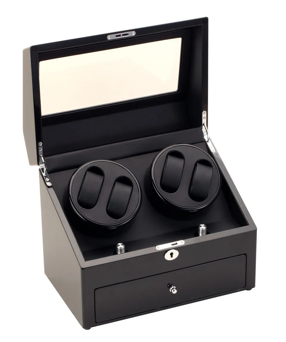 Watch Winder - Black Wood 4